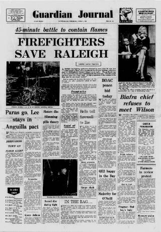 cover page of Nottingham Guardian published on April 1, 1969