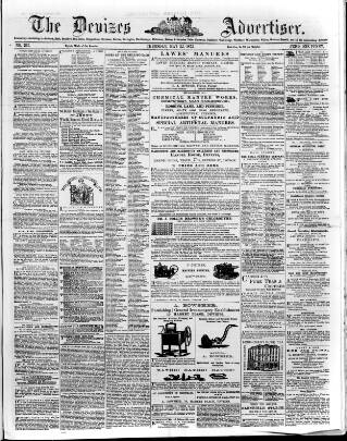 cover page of Devizes and Wilts Advertiser published on May 22, 1873
