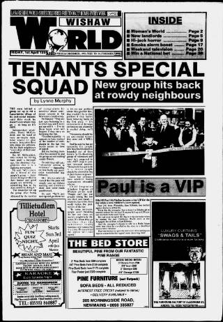 cover page of Wishaw World published on April 1, 1994