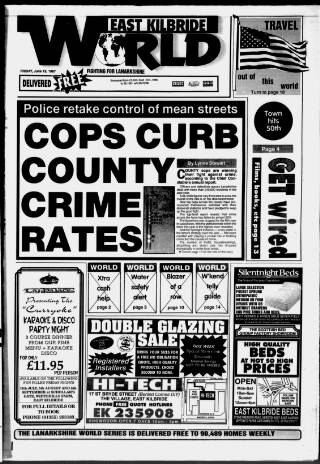 cover page of East Kilbride World published on June 13, 1997