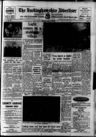 cover page of Buckinghamshire Advertiser published on April 1, 1955