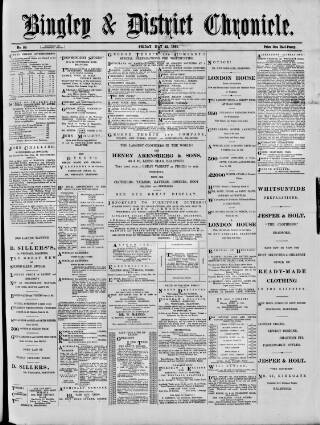cover page of Bingley Chronicle published on May 22, 1891