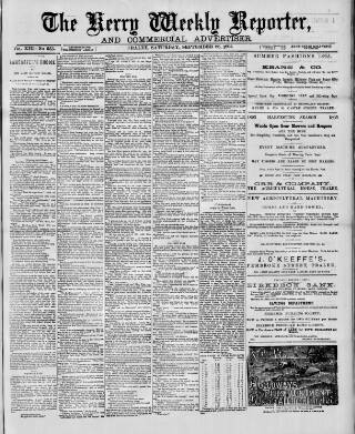 cover page of Kerry Reporter published on September 28, 1895