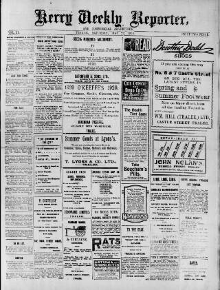 cover page of Kerry Reporter published on May 22, 1920