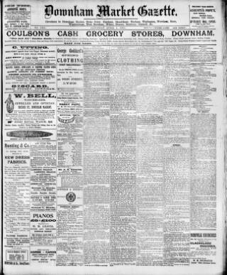 cover page of Downham Market Gazette published on April 1, 1905