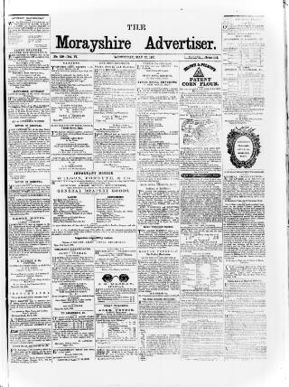 cover page of Morayshire Advertiser published on May 22, 1861