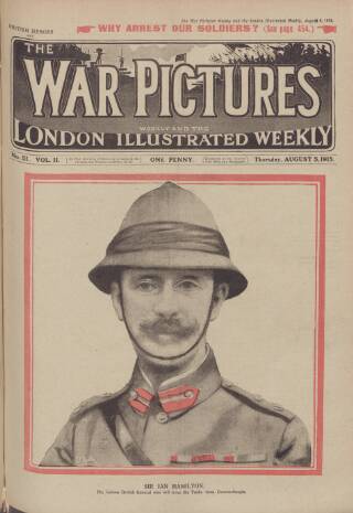cover page of War Pictures Weekly and the London Illustrated Weekly published on August 5, 1915