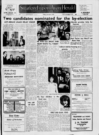 cover page of Stratford-upon-Avon Herald published on August 2, 1963