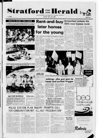 cover page of Stratford-upon-Avon Herald published on June 13, 1980