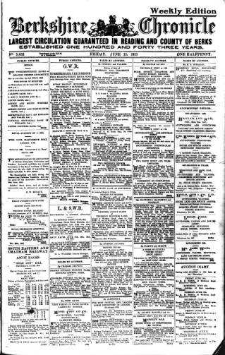 cover page of Berkshire Chronicle published on June 13, 1913