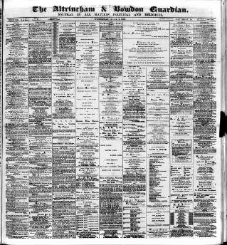 cover page of Altrincham, Bowdon & Hale Guardian published on April 1, 1885