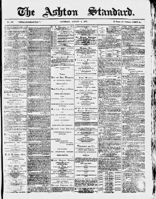 cover page of Ashton Standard published on August 2, 1879