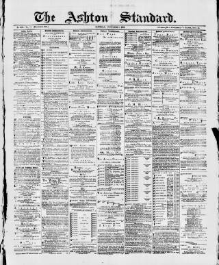 cover page of Ashton Standard published on November 2, 1889