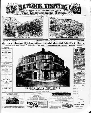 cover page of Matlock Visiting List published on August 2, 1899
