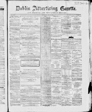 cover page of Dublin Advertising Gazette published on April 1, 1865