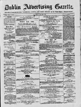 cover page of Dublin Advertising Gazette published on May 22, 1875