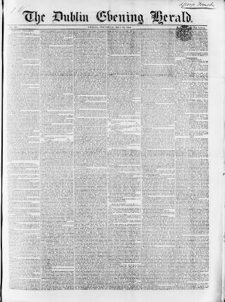 cover page of Dublin Evening Herald 1846 published on May 22, 1851