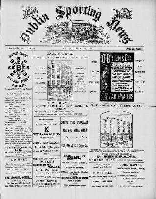 cover page of Dublin Sporting News published on May 22, 1891
