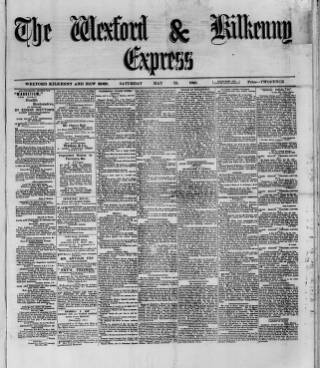 cover page of Wexford and Kilkenny Express published on May 22, 1886
