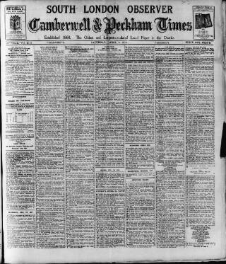 cover page of South London Observer published on April 1, 1916