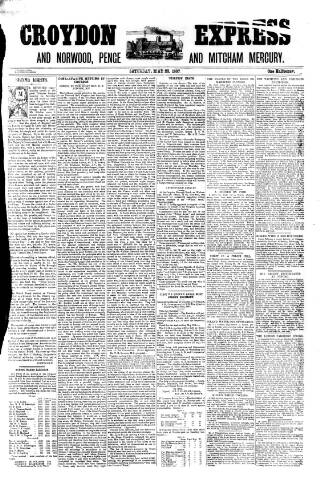 cover page of Croydon Express published on May 22, 1897