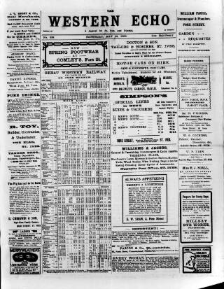 cover page of Western Echo published on May 22, 1909