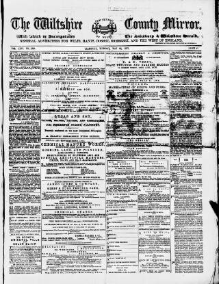 cover page of Wiltshire County Mirror published on May 22, 1877