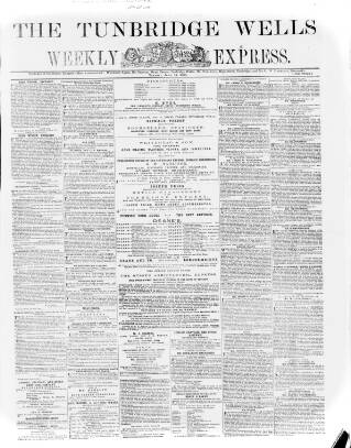 cover page of Tunbridge Wells Weekly Express published on June 13, 1865