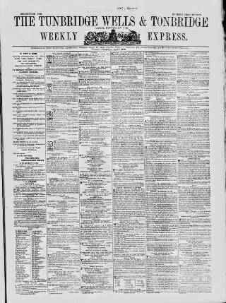 cover page of Tunbridge Wells Weekly Express published on April 2, 1889