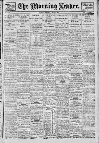 cover page of Morning Leader published on June 13, 1907