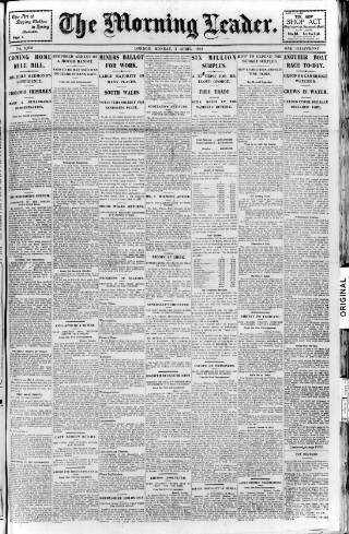 cover page of Morning Leader published on April 1, 1912