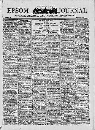 cover page of Epsom Journal published on June 13, 1893