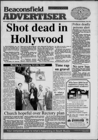 cover page of Beaconsfield Advertiser published on August 2, 1989