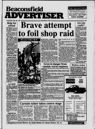 cover page of Beaconsfield Advertiser published on May 22, 1991