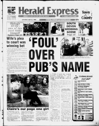 cover page of Torbay Express and South Devon Echo published on May 22, 1999