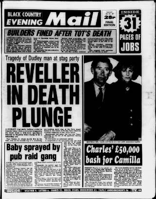 cover page of Sandwell Evening Mail published on May 22, 1997