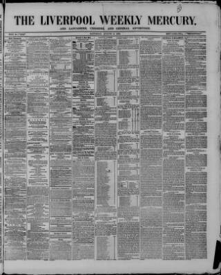 cover page of Liverpool Weekly Mercury published on August 2, 1873