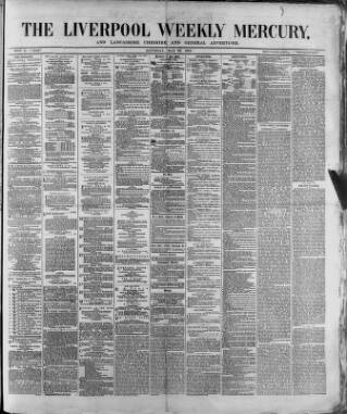 cover page of Liverpool Weekly Mercury published on May 22, 1875