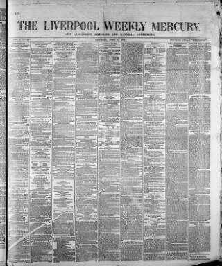 cover page of Liverpool Weekly Mercury published on April 1, 1876