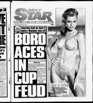 cover page of Daily Star published on May 22, 1997