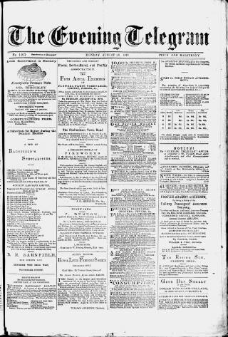 cover page of Evening Express Telegram (Cheltenham) published on August 26, 1878