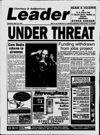 cover page of Chertsey & Addlestone Leader published on May 22, 1997