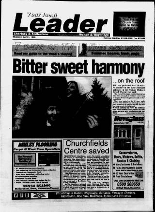 cover page of Chertsey & Addlestone Leader published on April 1, 1999