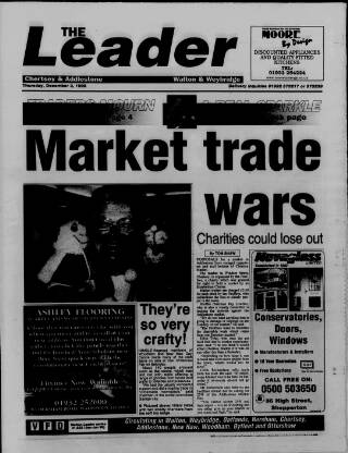cover page of Chertsey & Addlestone Leader published on December 2, 1999