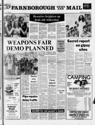 cover page of Farnborough News published on June 13, 1978
