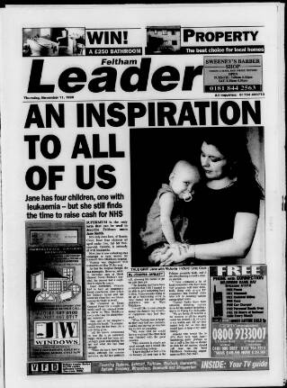 cover page of Feltham Leader published on November 11, 1999