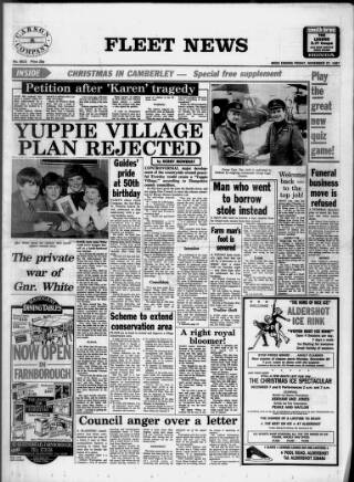 cover page of Fleet News published on November 27, 1987