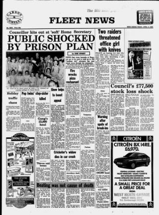 cover page of Fleet News published on April 8, 1988