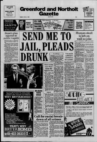 cover page of Greenford & Northolt Gazette published on April 1, 1983