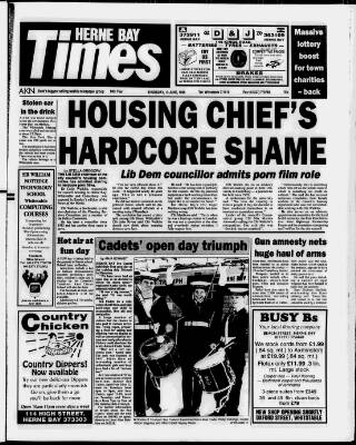 cover page of Herne Bay Times published on June 13, 1996